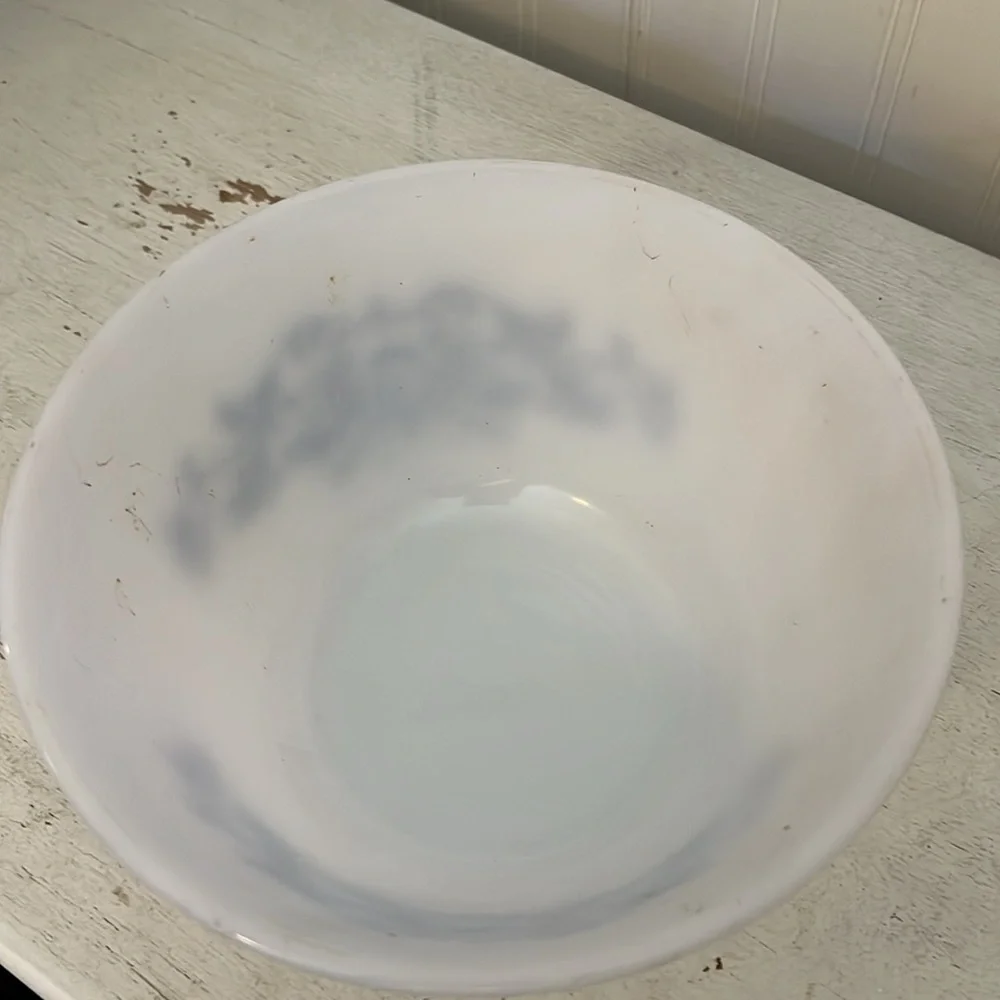 Vintage Federal glass heat proof Bucks County mixing bowl 8” x 4”